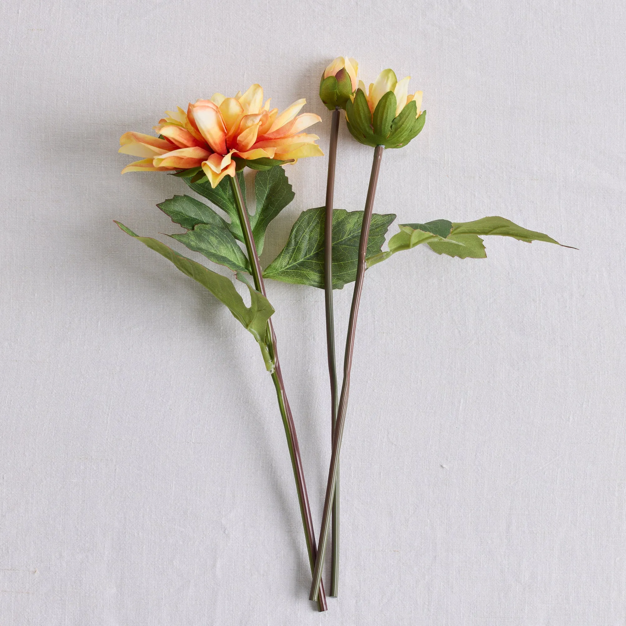Mini Dahlia Bunch - Orange - 3pc