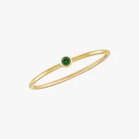Mini Emerald Bezel Ring