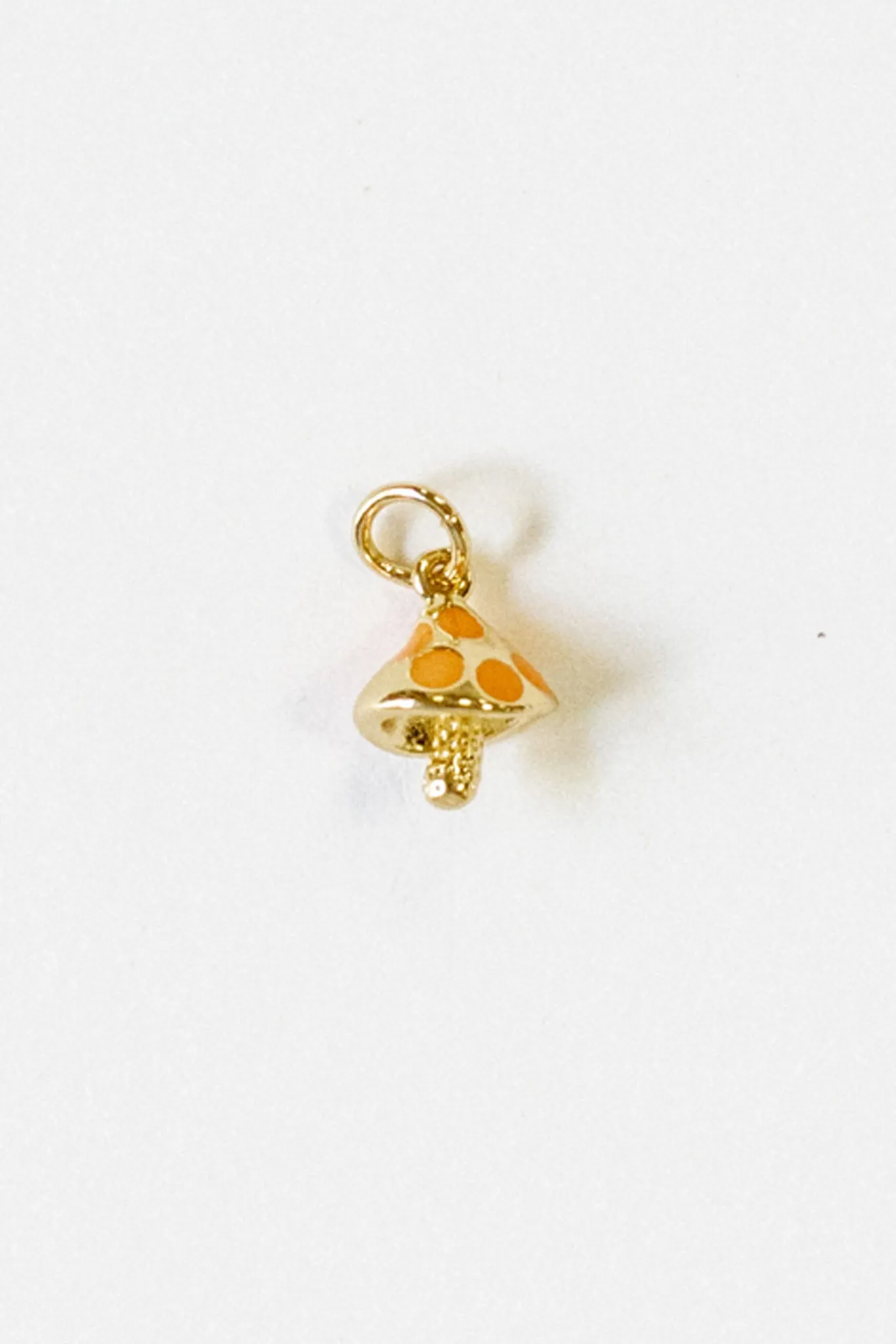Mini Orange Mushroom Charm