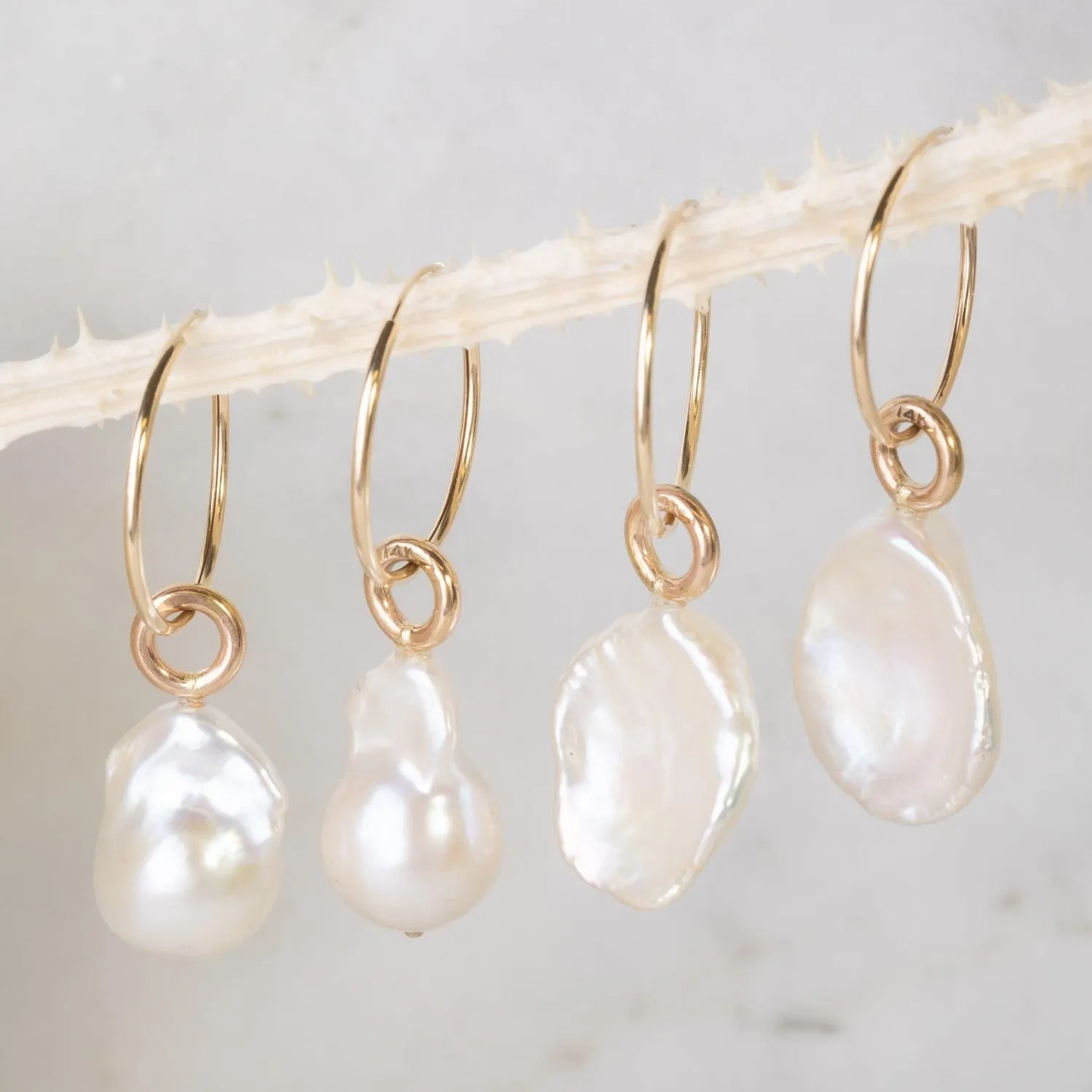 Nori - Pearl Gold Earrings