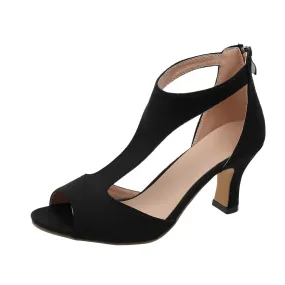 Performance Latin Dance Shoes for Women High Heel 6cm Wedding Party Ballroom Rubber Sole Sandals