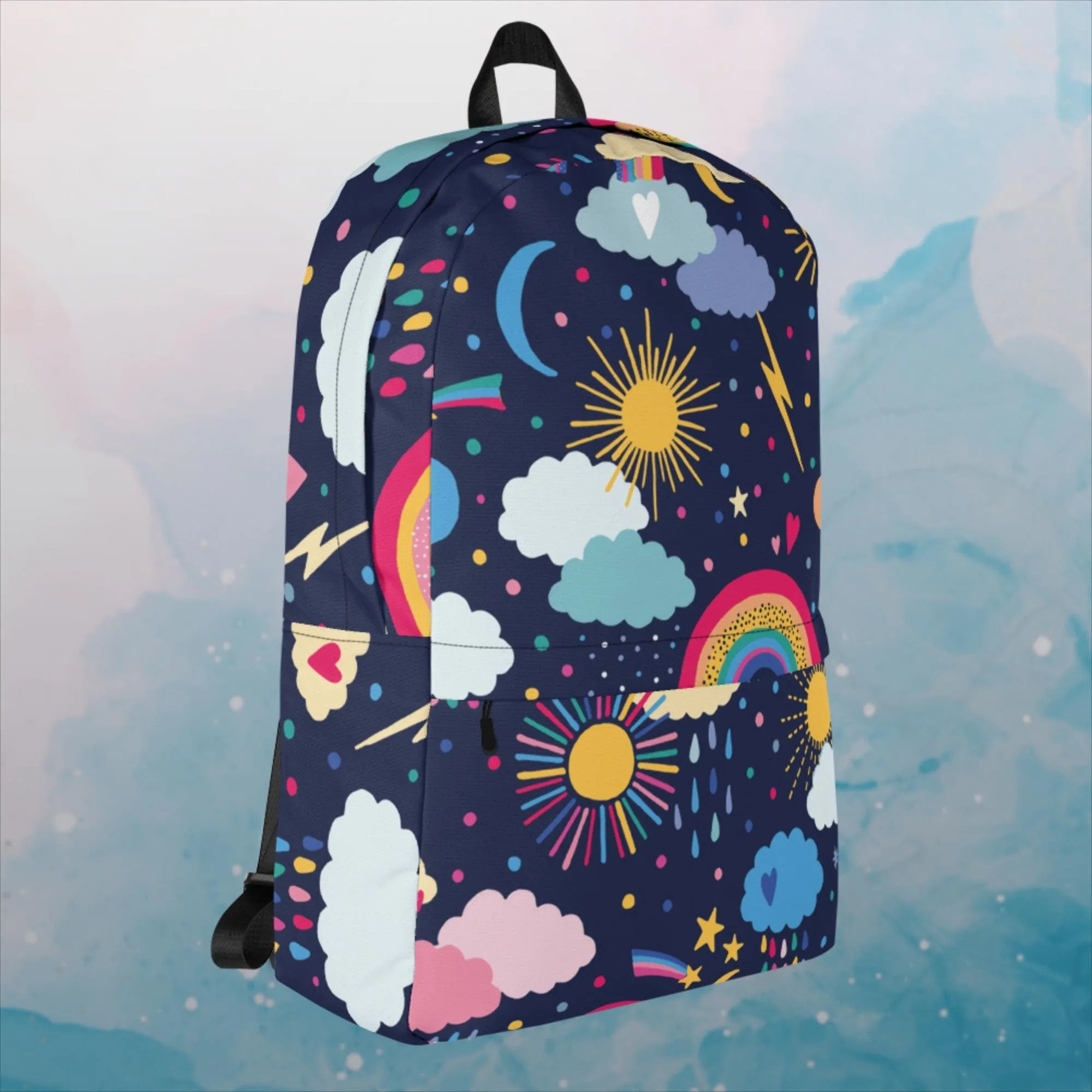 Rainbows and Rain Clouds Weather Themed Backpack