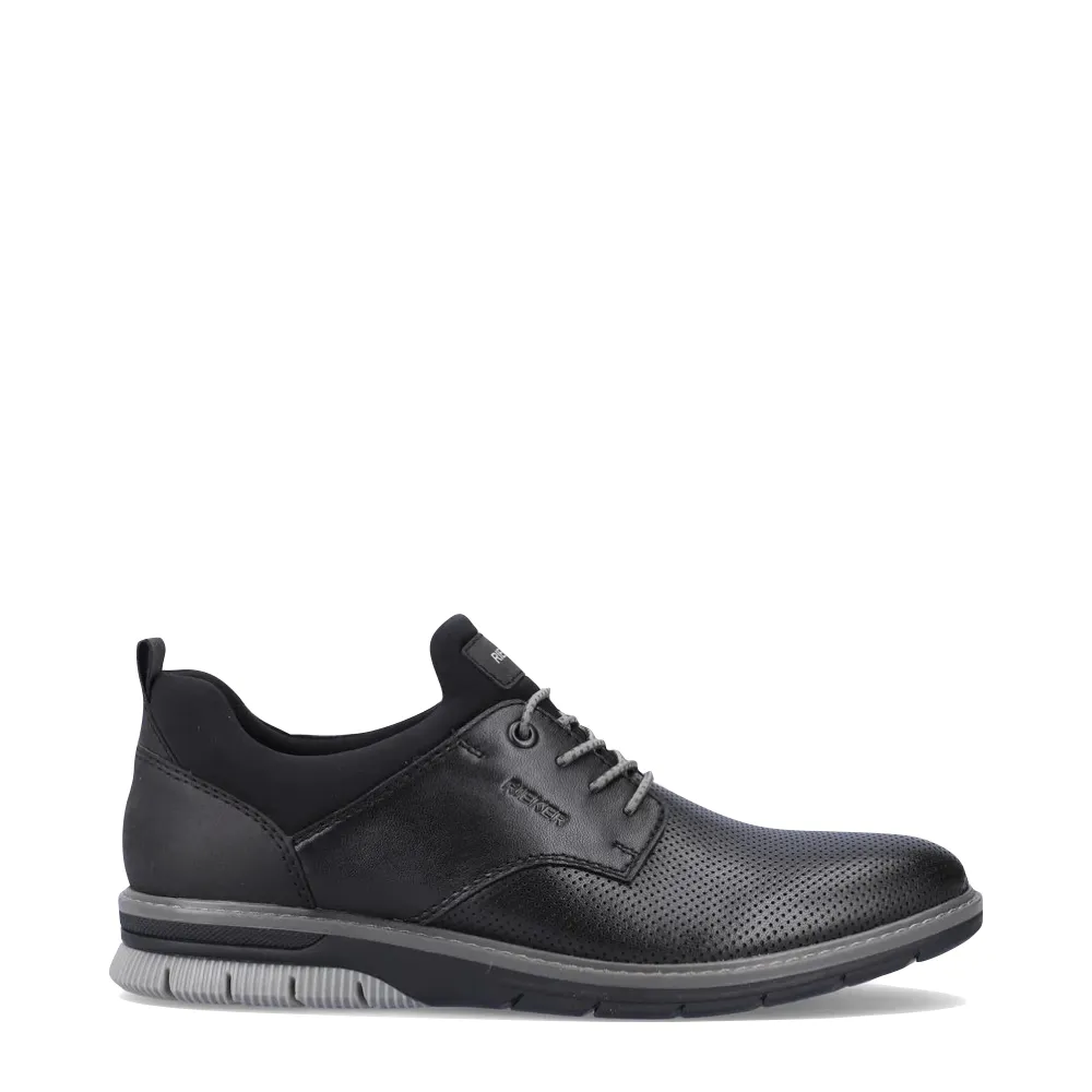 Rieker Men's Dustin 54 Bungee Dress Shoe in Black