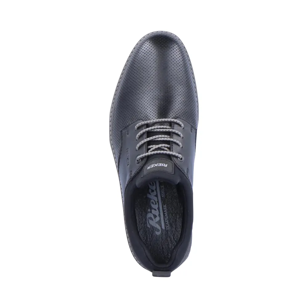 Rieker Men's Dustin 54 Bungee Dress Shoe in Black
