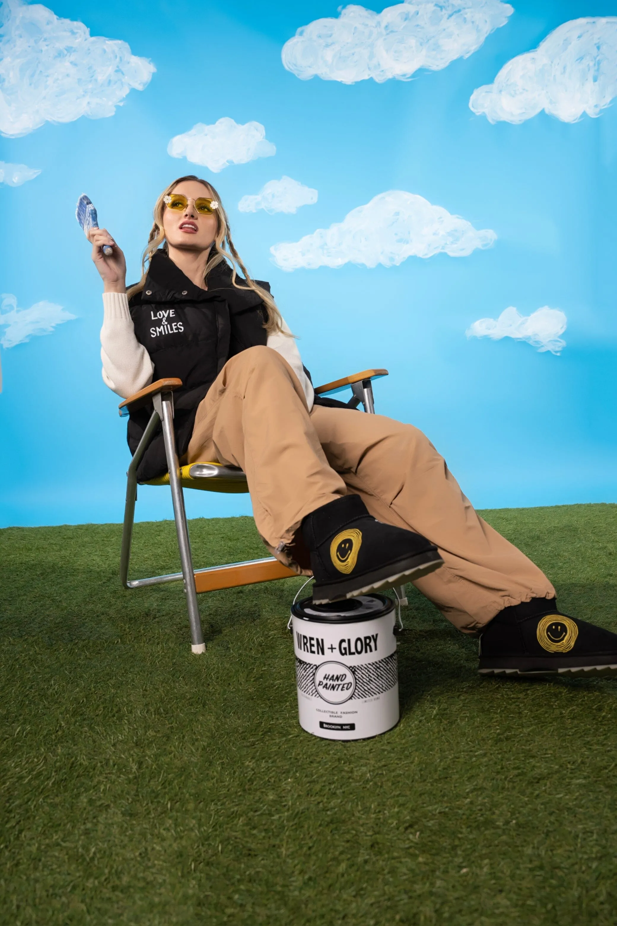 'The Smiley Boot' Painted Boots