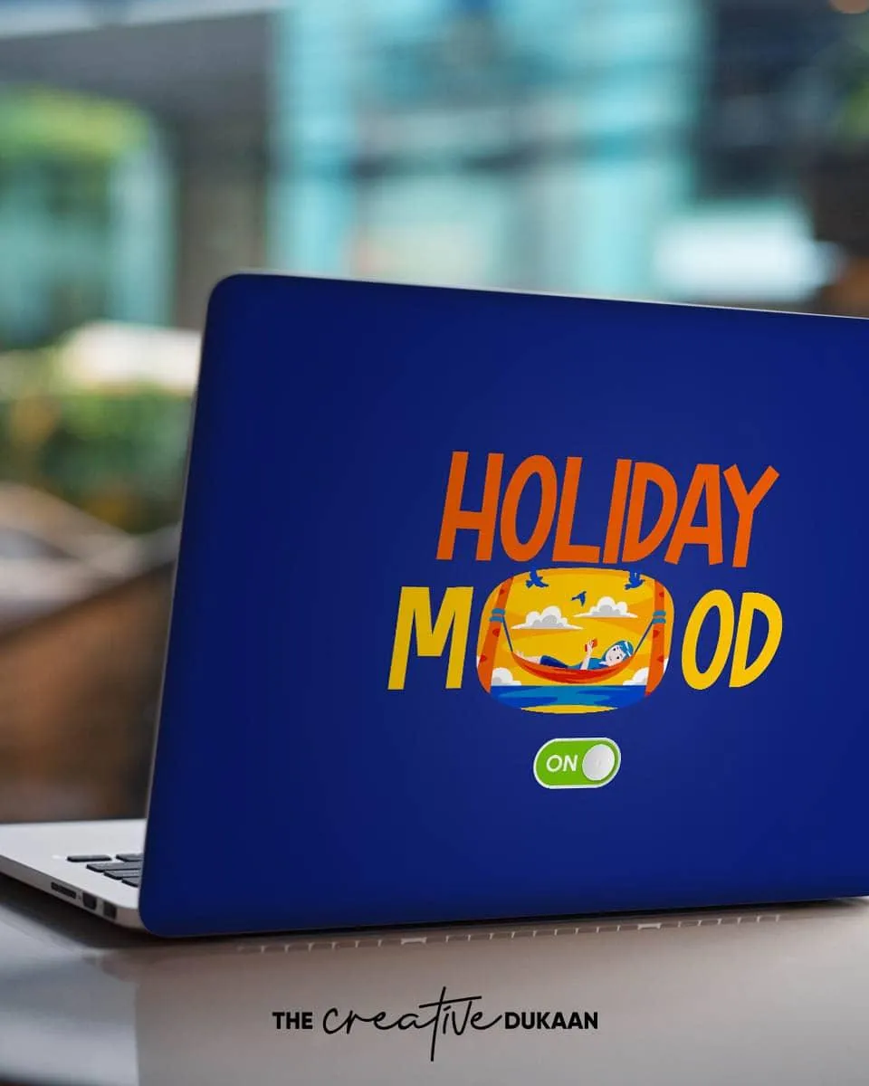 Travel Doodle Laptop Skin With Holiday Mood On