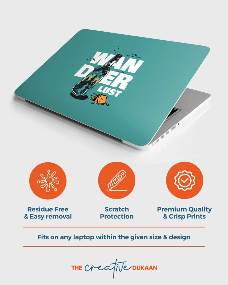 Travel Laptop Skin With Beautiful Wanderlust Print Design