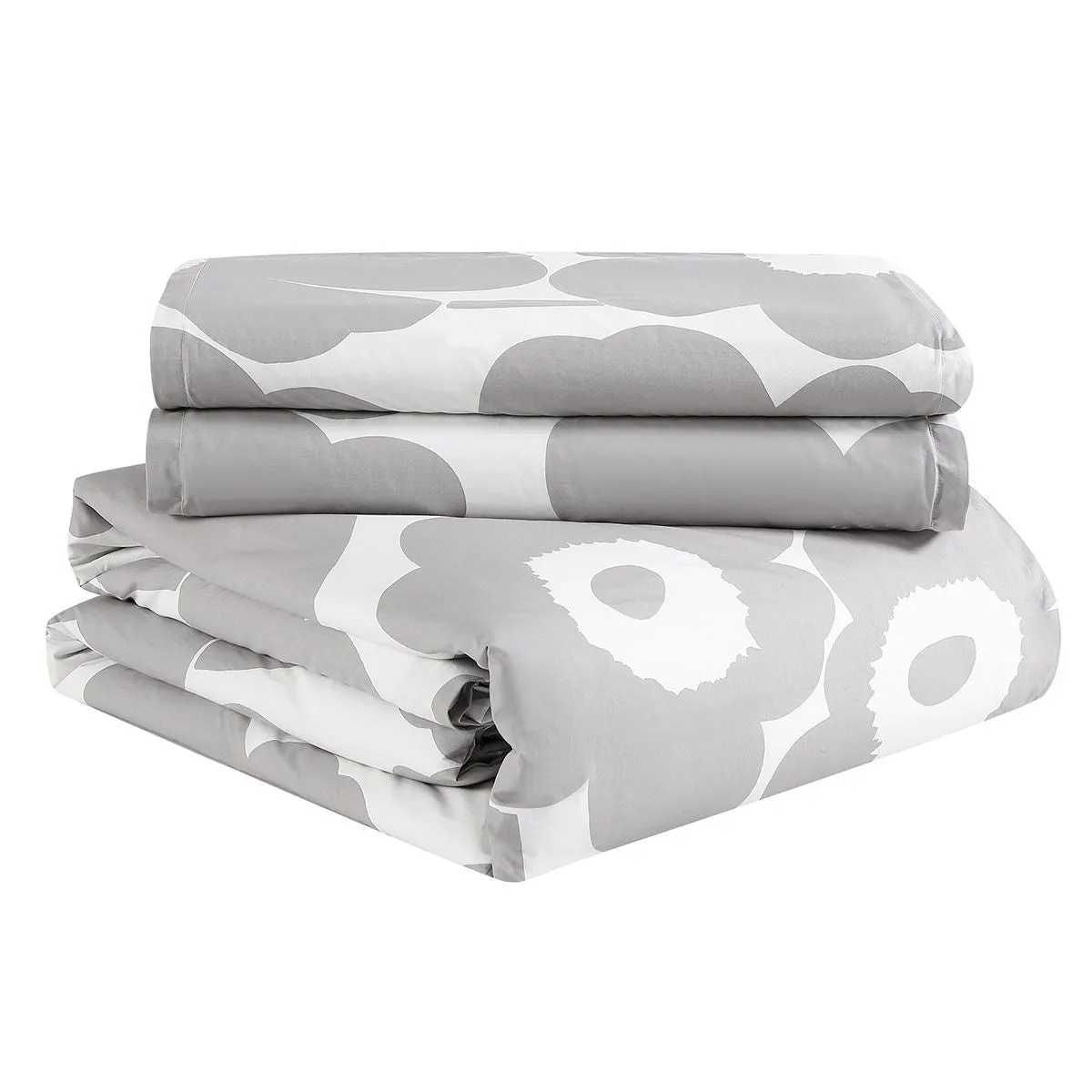 unikko grey queen duvet set