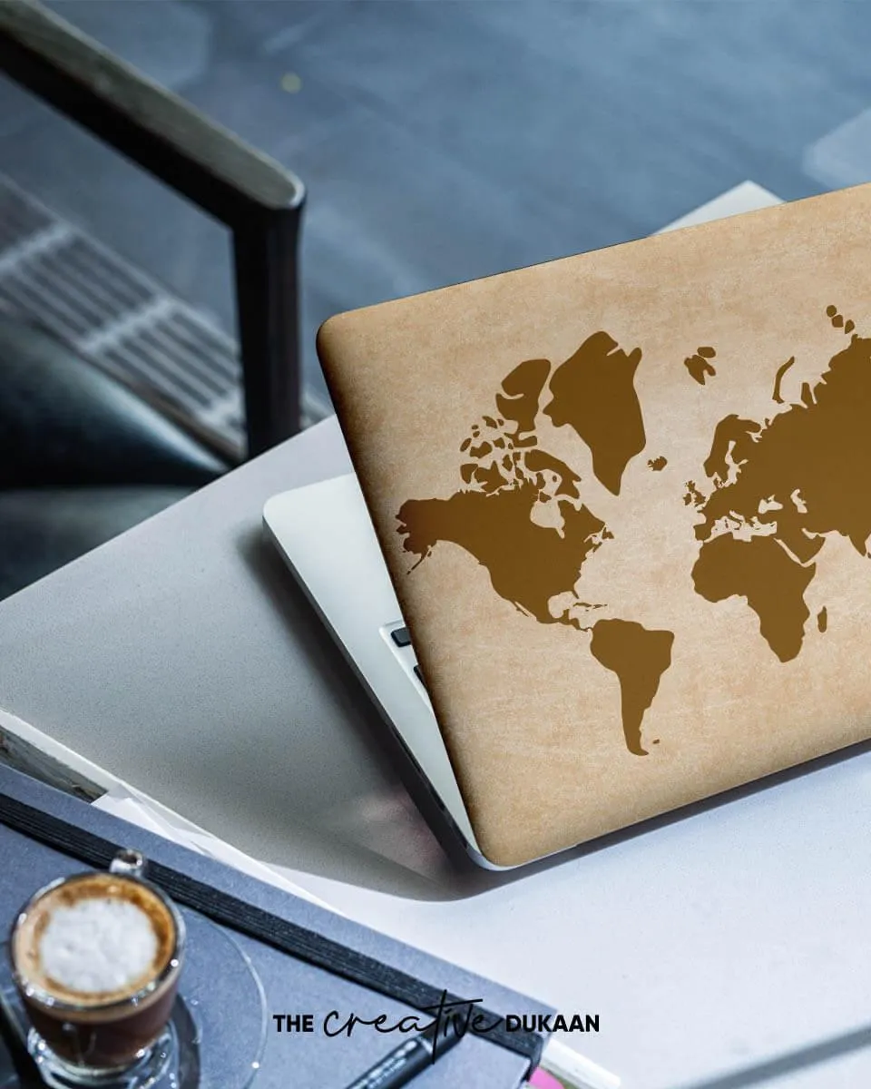 World Map Travel Laptop Laptop Skin For Traveller