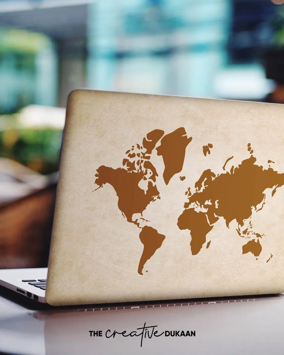World Map Travel Laptop Laptop Skin For Traveller