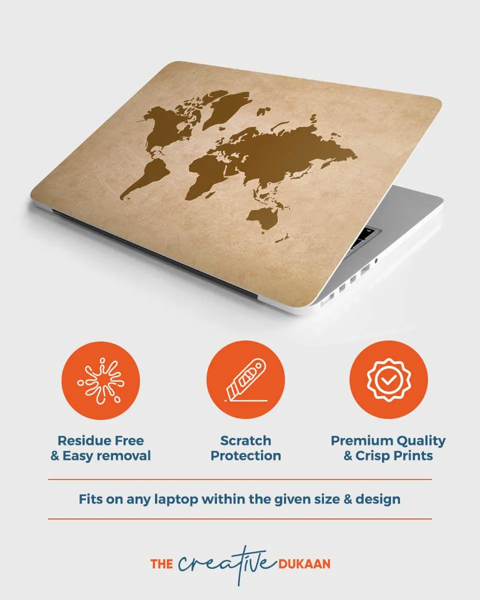 World Map Travel Laptop Laptop Skin For Traveller