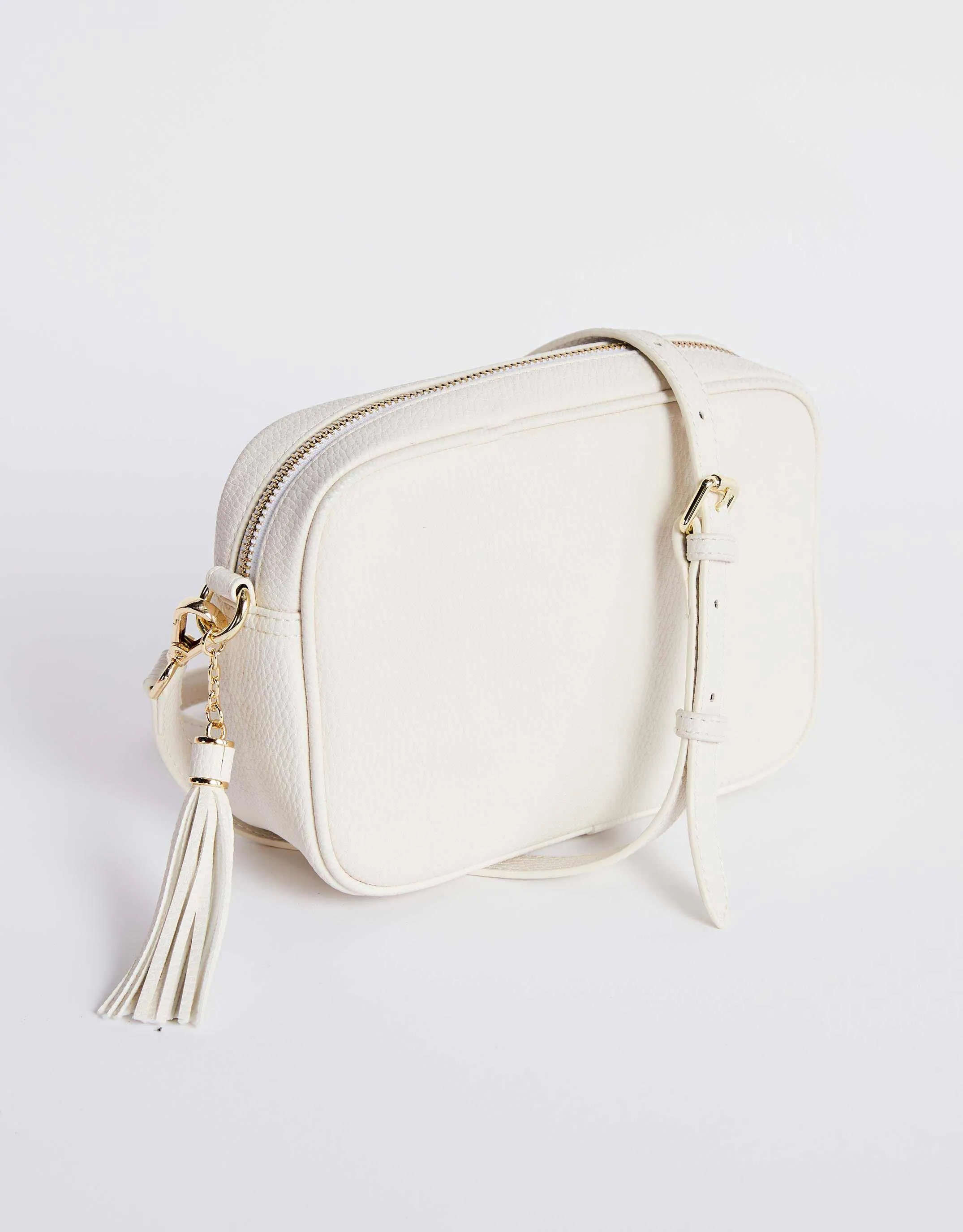 Zoe Crossbody Bag - Ecru/Blush Stripe