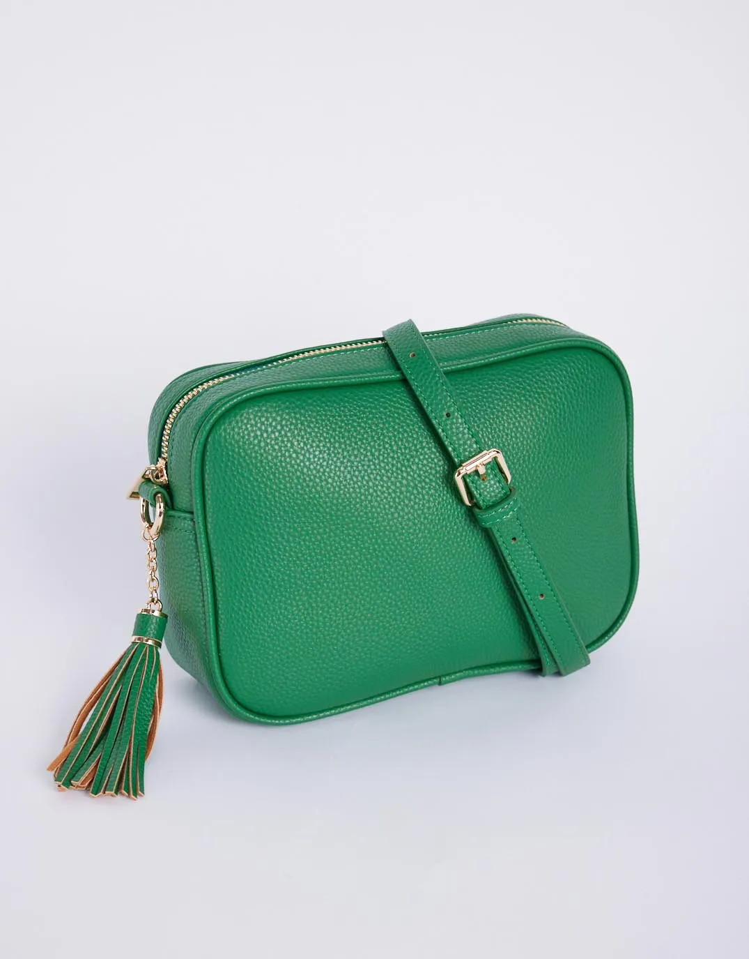 Zoe Crossbody Bag - Green/Navy White Stripe